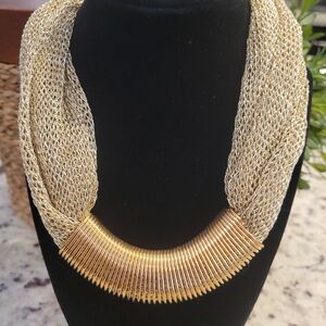 Gold Mesh Bold Necklace